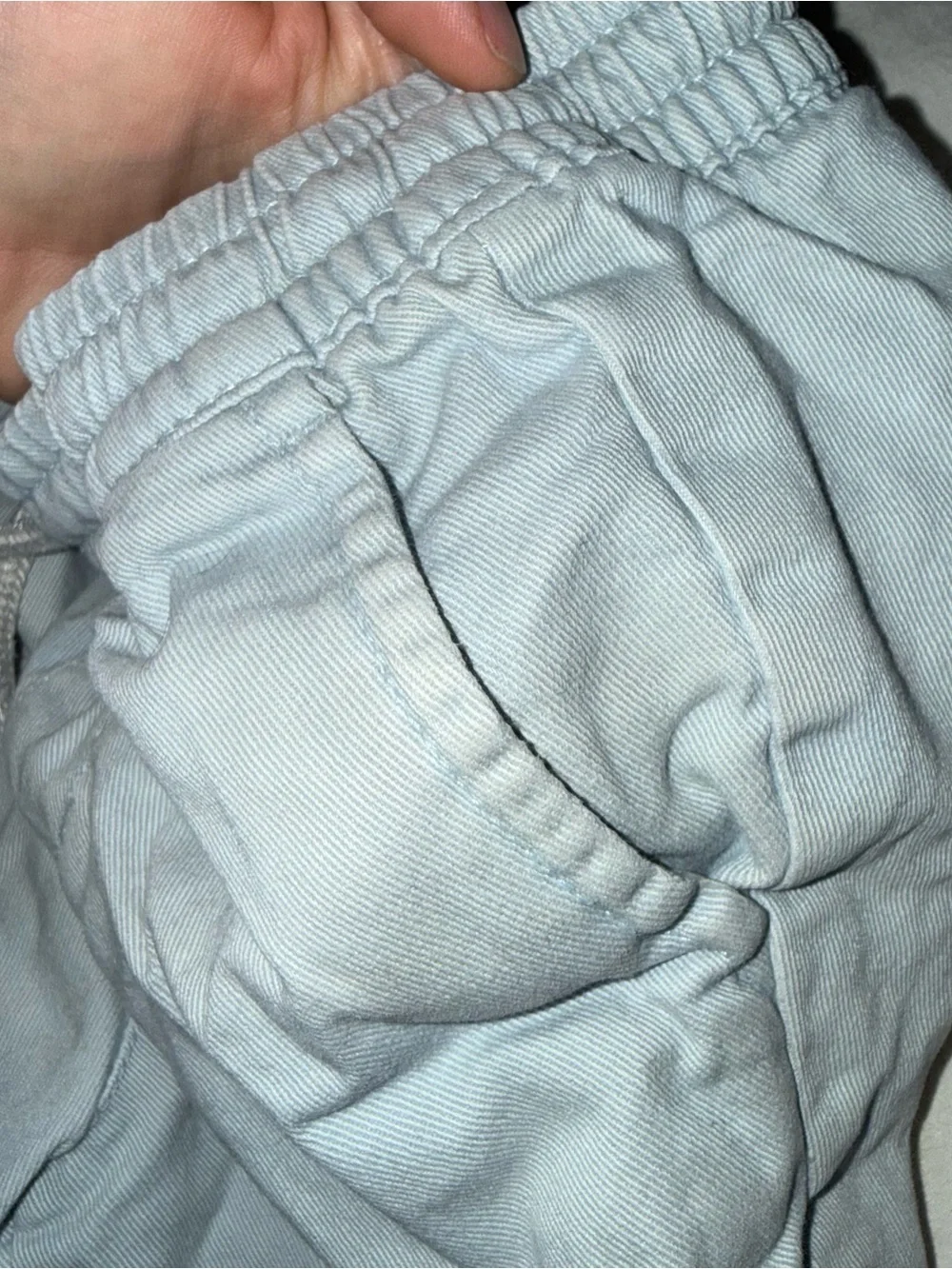 Toddler Light Blue Elastic Waist Shorts - Casual Everyday Style